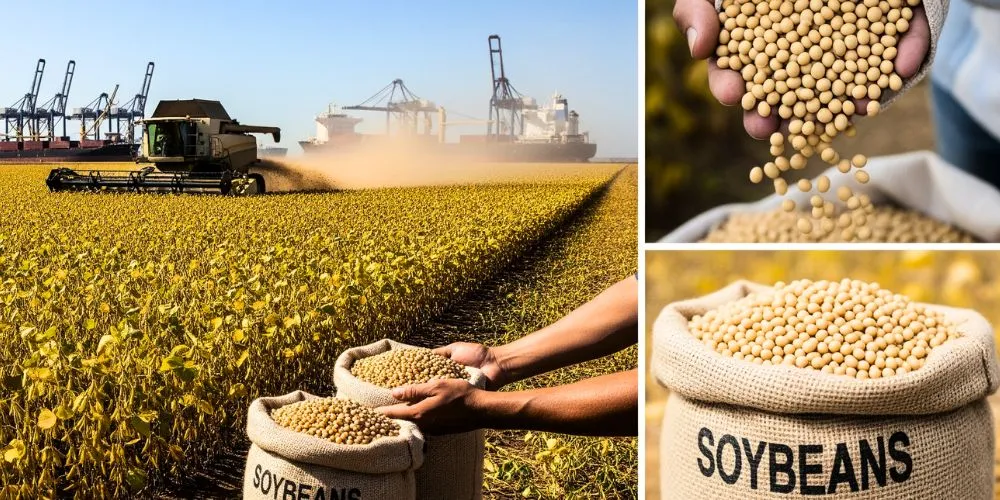Gmo soybeans and non-gmo soybeans